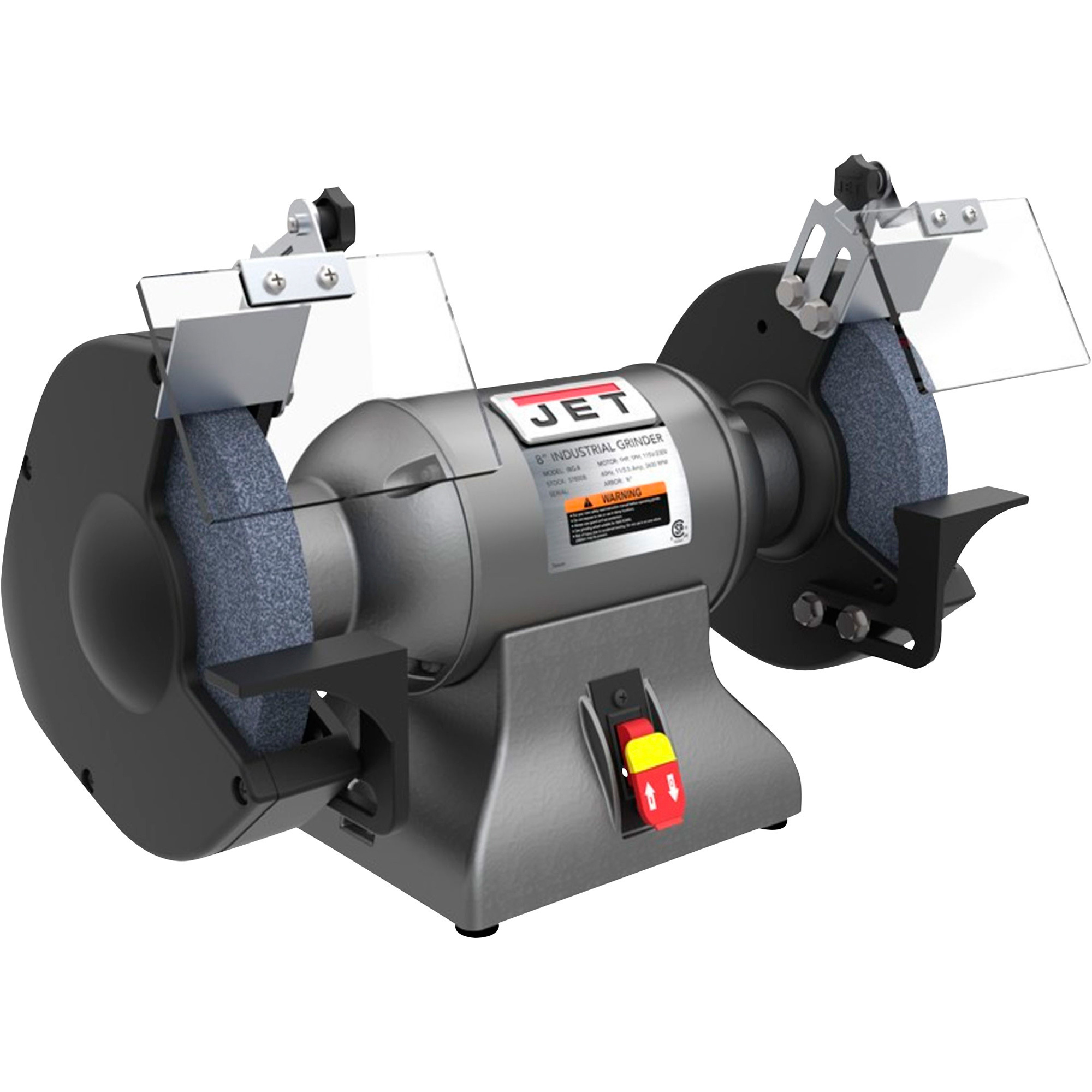 JET Industrial Benchtop Grinder, 8in., 1 HP, 3600 RPM, Model# IBG-8
